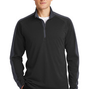 Sport Wick ® Textured Colorblock 1/4 Zip Pullover